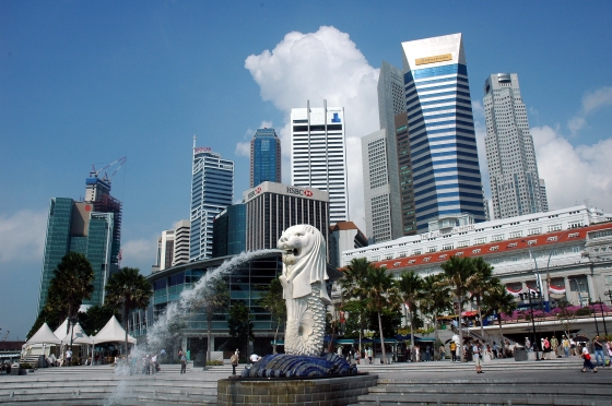 Город государство Сингапур.