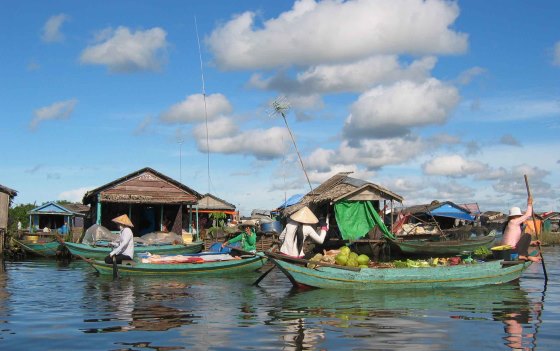 Вьетнамская деревня в Камбодже