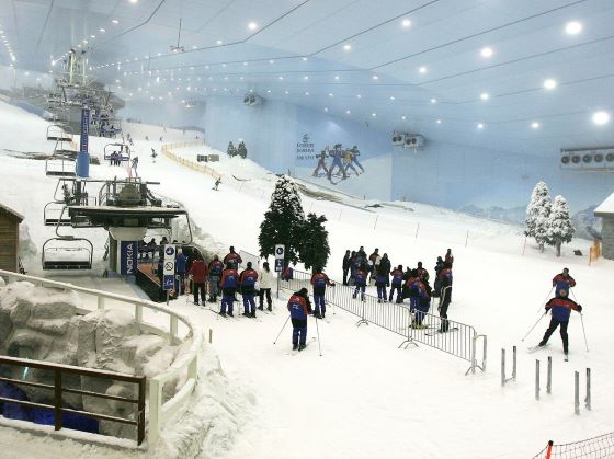 Горнолыжный комплекс Ski Dubai в Эмиратах.