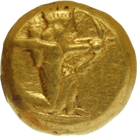 Золотая Драхма при Дарии Первом, династия Ахеменидов.