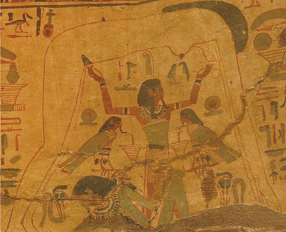 Три божества Древнего Египта - Геб,Нут и Шу.